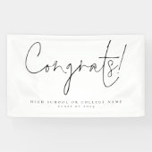 Banderoles Félicitations Classe 2024 Script College Grad (Horizontal)