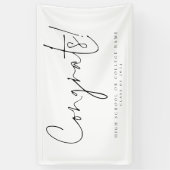 Banderoles Félicitations Classe 2024 Script College Grad (Vertical)