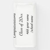 Banderoles Félicitations classe d'ajouter le nom d'année scol (Verticale)