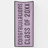 Banderoles Félicitations Classe de 2025 Lavender Graduation (Vertical)