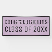 Banderoles Félicitations Classe de 2025 Lavender Graduation (Horizontal)
