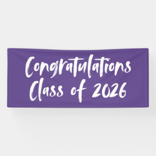 Banderoles Félicitations Classe de Purple Graduation 2025