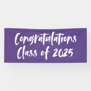 Banderoles Félicitations Classe de Purple Graduation 2025