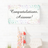 Banderoles Félicitations Colorée sur White Félicitations Élég (En situation)