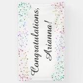 Banderoles Félicitations Colorée sur White Félicitations Élég (Vertical)