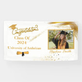 Banderoles Félicitations customisées diplômé moderne (Horizontal)