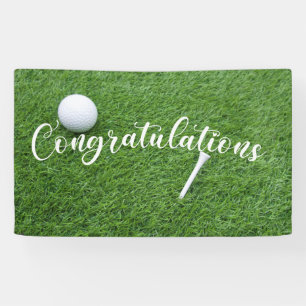 Banderoles Félicitations de golf pour l'herbe verte