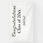 Banderoles Félicitations de graduation simples clas d'ajout m (Vertical)