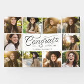 Banderoles Félicitations diplômé 10 photo fête de graduation  (Horizontal)