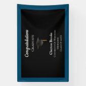 Banderoles Félicitations Diplômé Avec Casquette (Verticale)