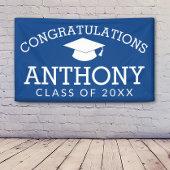 Banderoles Félicitations Diplômé Cap - bleu