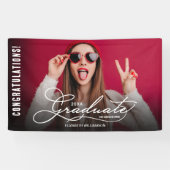 Banderoles Félicitations Diplômé Photo Moderne (Horizontal)