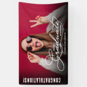 Banderoles Félicitations Diplômé Photo Moderne (Vertical)