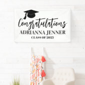 Banderoles Félicitations Diplômé Simple Script Moderne (En situation)