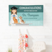 Banderoles Félicitations Diplômé Vétérinaire DVM Graduation (En situation)