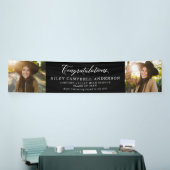 Banderoles Félicitations diplômées de deux photos noir blanc (Salon professionnel)