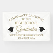 Banderoles Félicitations diplômés de l'or graduation personna (Horizontal)