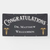 Banderoles Félicitations Docteur Médicale Graduation (Horizontal)