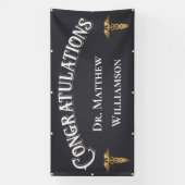 Banderoles Félicitations Docteur Médicale Graduation (Verticale)
