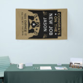 Banderoles Félicitations D'Or Pour Le Nouveau Travail (Salon professionnel)