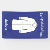 Banderoles Félicitations École De Médecine Manteau Blanc (Horizontal)