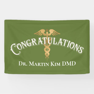 Banderoles Félicitations Elégant Docteur Médicale Graduation