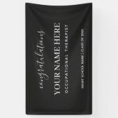 Banderoles Félicitations erthérapeute ergothérapeute OT Banne (Vertical)