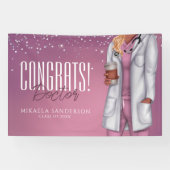 Banderoles Félicitations Femme Docteur Médicale (Horizontal)