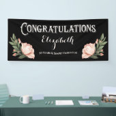 Banderoles Félicitations fête d'anniversaire Floral Flower (Salon professionnel)