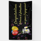 Banderoles Félicitations fiançailles (Vertical)