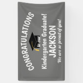 Banderoles Félicitations Gardergarten Graduation Gris (Vertical)
