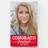 Banderoles Félicitations Grad | Ajouter votre photo (Vertical)