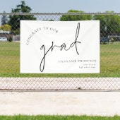 Banderoles Félicitations Grad Black Script Grad Annonce (Insitu)