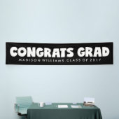 Banderoles Félicitations Grad | Nom et année (Salon professionnel)