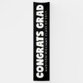 Banderoles Félicitations Grad | Nom et année (Vertical)