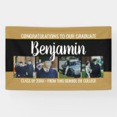 Banderoles Félicitations Graduate 4 Photo - Script moderne (Horizontal)