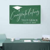 Banderoles Félicitations Graduate Class of Leaf Green (Salon professionnel)