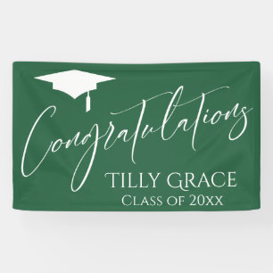 Banderoles Félicitations Graduate Class of Leaf Green