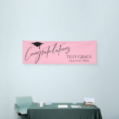 Banderoles Félicitations Graduate Class of Light Pink (Salon professionnel)