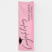 Banderoles Félicitations Graduate Class of Light Pink (Vertical)