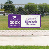 Banderoles Félicitations Graduate Custom Banner Purple (En situation)