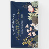 Banderoles Félicitations Graduation Classe de Floral (Vertical)