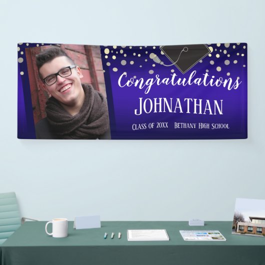 Banderoles Félicitations Graduation Purple (Salon professionnel)