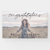 Banderoles Félicitations Graduation Script Overlay Photo (Horizontal)