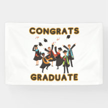 Félicitations Gradué 2.5x4 Vinyl Banner