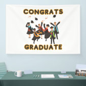Banderoles Félicitations Gradué 4x6 Vinyl Banner (Salon professionnel)