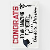 Banderoles Félicitations Infirmière Diplôme (Vertical)