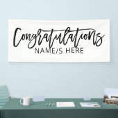 Banderoles Félicitations manuscrites minimes en noir et blanc (Salon professionnel)