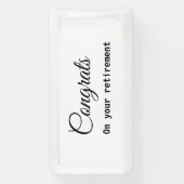 Banderoles Félicitations minimales simples nom de la retraite (Verticale)