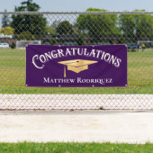Banderoles Félicitations Moderne Simple Purple Graduation (En situation)